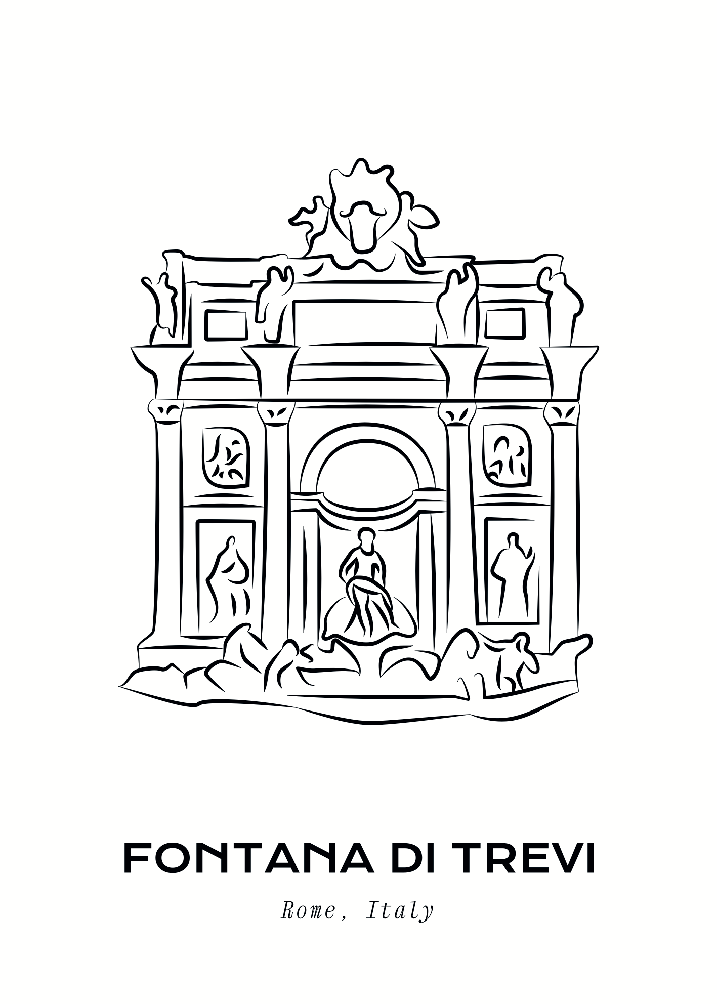 Fontana di Trevi – Poster Baskı