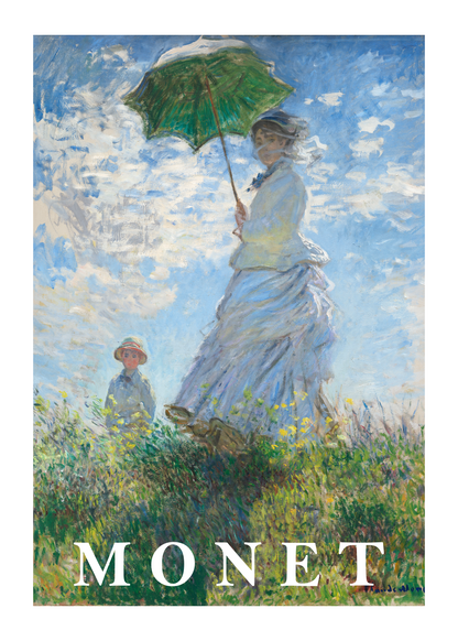 Monet Woman with a Parasol Poster Baskı
