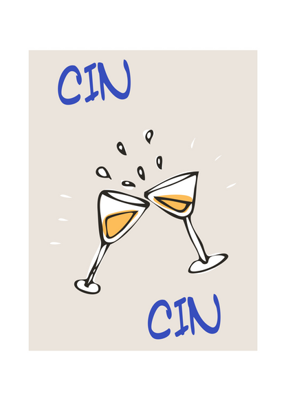 Cin Cin Cheers Poster Baskı