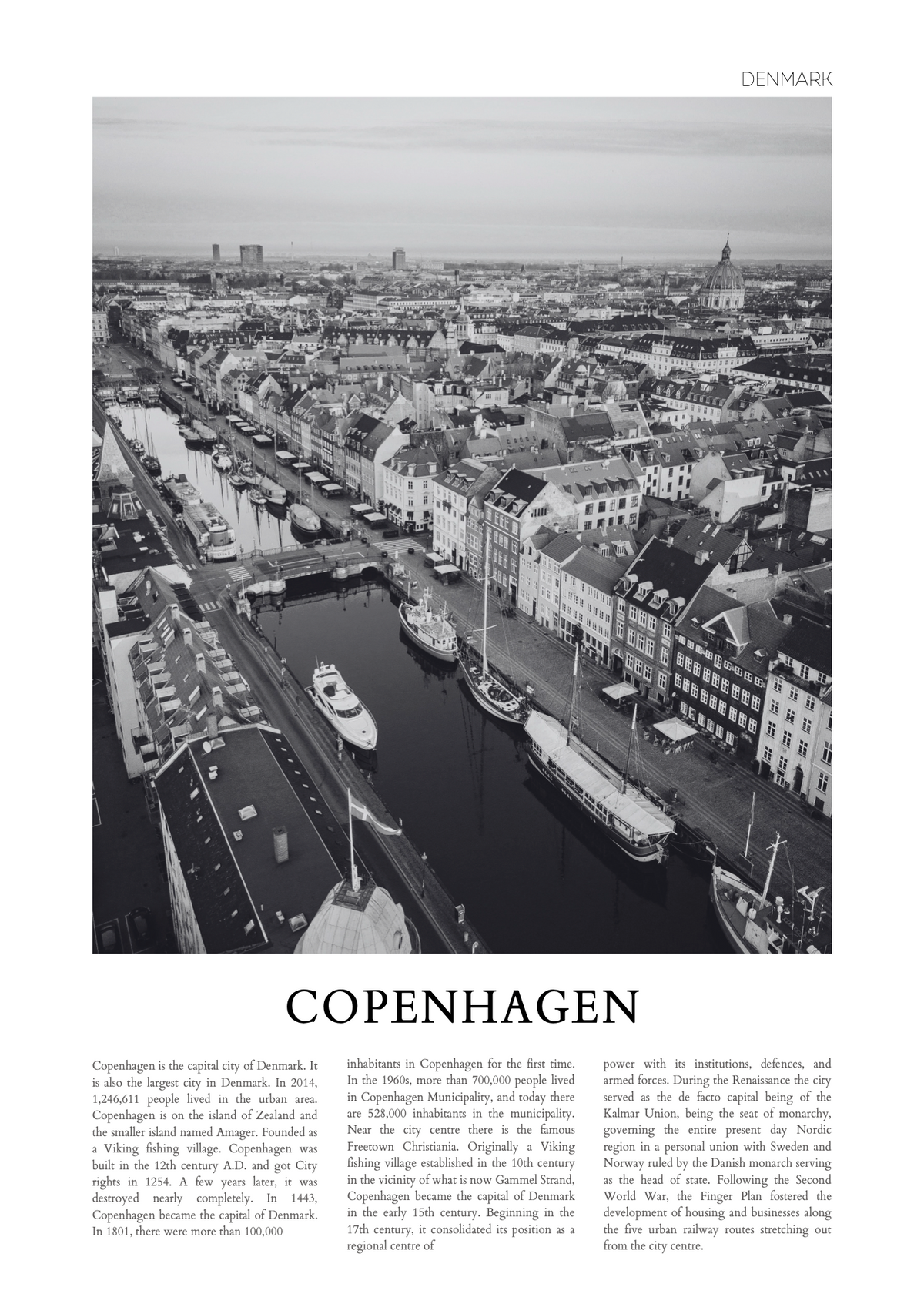 Copenhagen – Poster Baskı