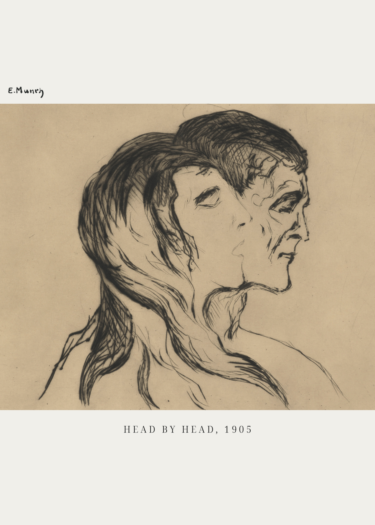 Edvard Munch – Head by Head, 1905 Poster Baskı