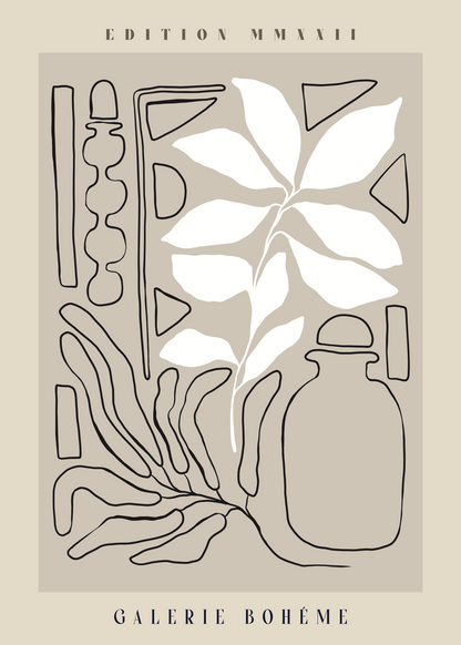 Galerie Bohéme Poster | Minimal Bohem Çizgi Sanatı