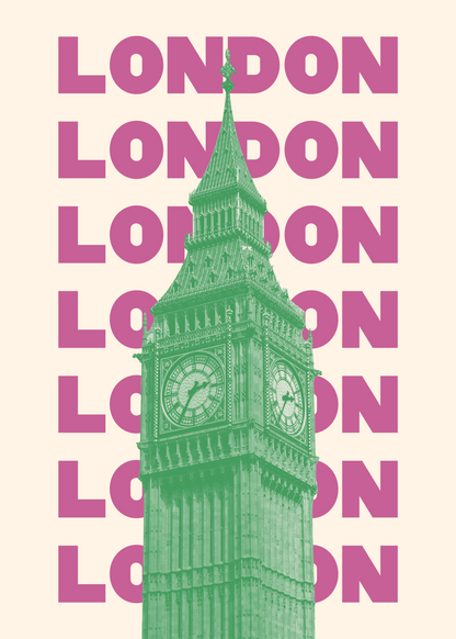 Pop Art London Big Ben Poster Baskı