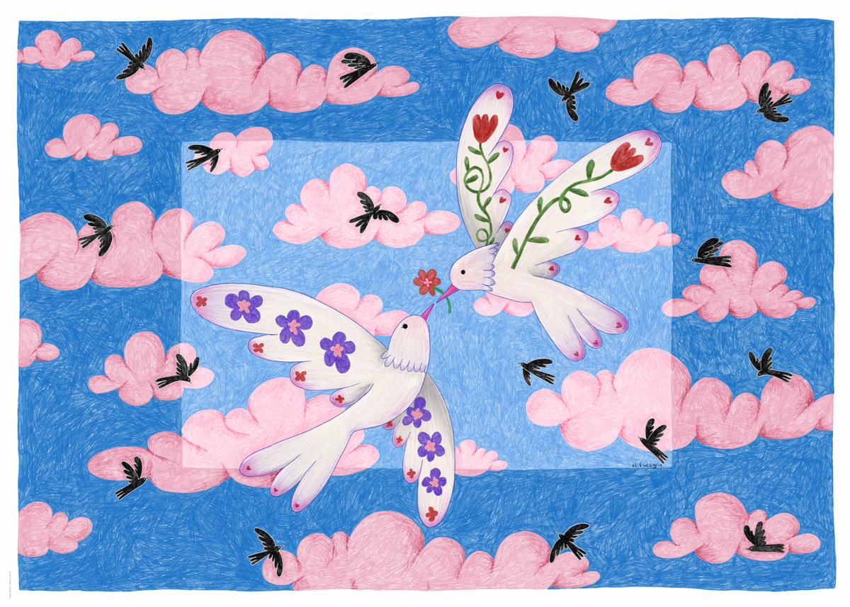 A Floral Promise – Elif Sezgin İllüstrasyon Poster Baskı