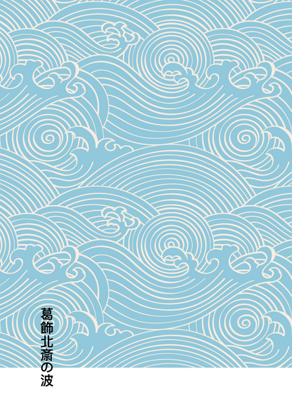 Hokusai Dalgalar – Japon Minimalist Poster Baskı