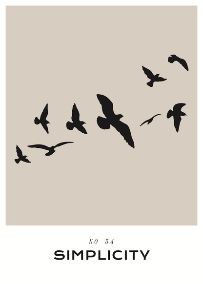 Simplicity Kuşlar Poster Baskı