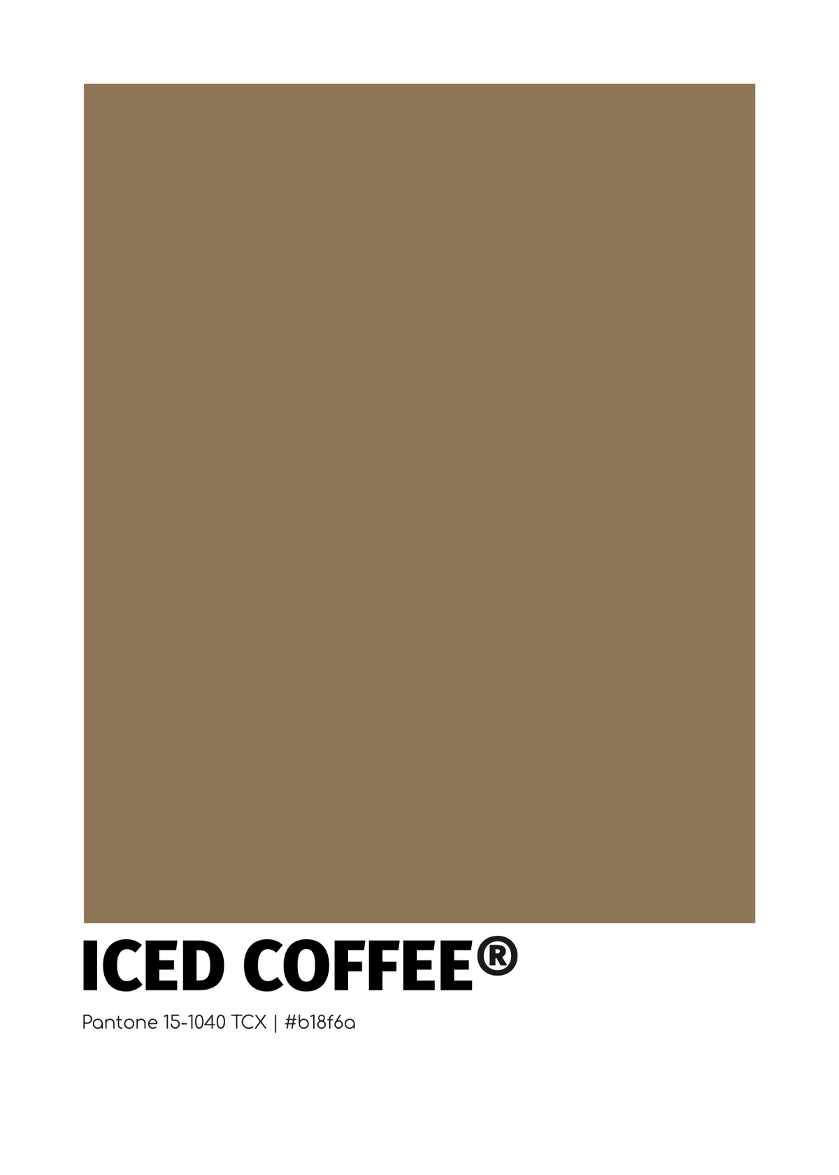 Iced Coffee Renk Bloklu Poster Baskı