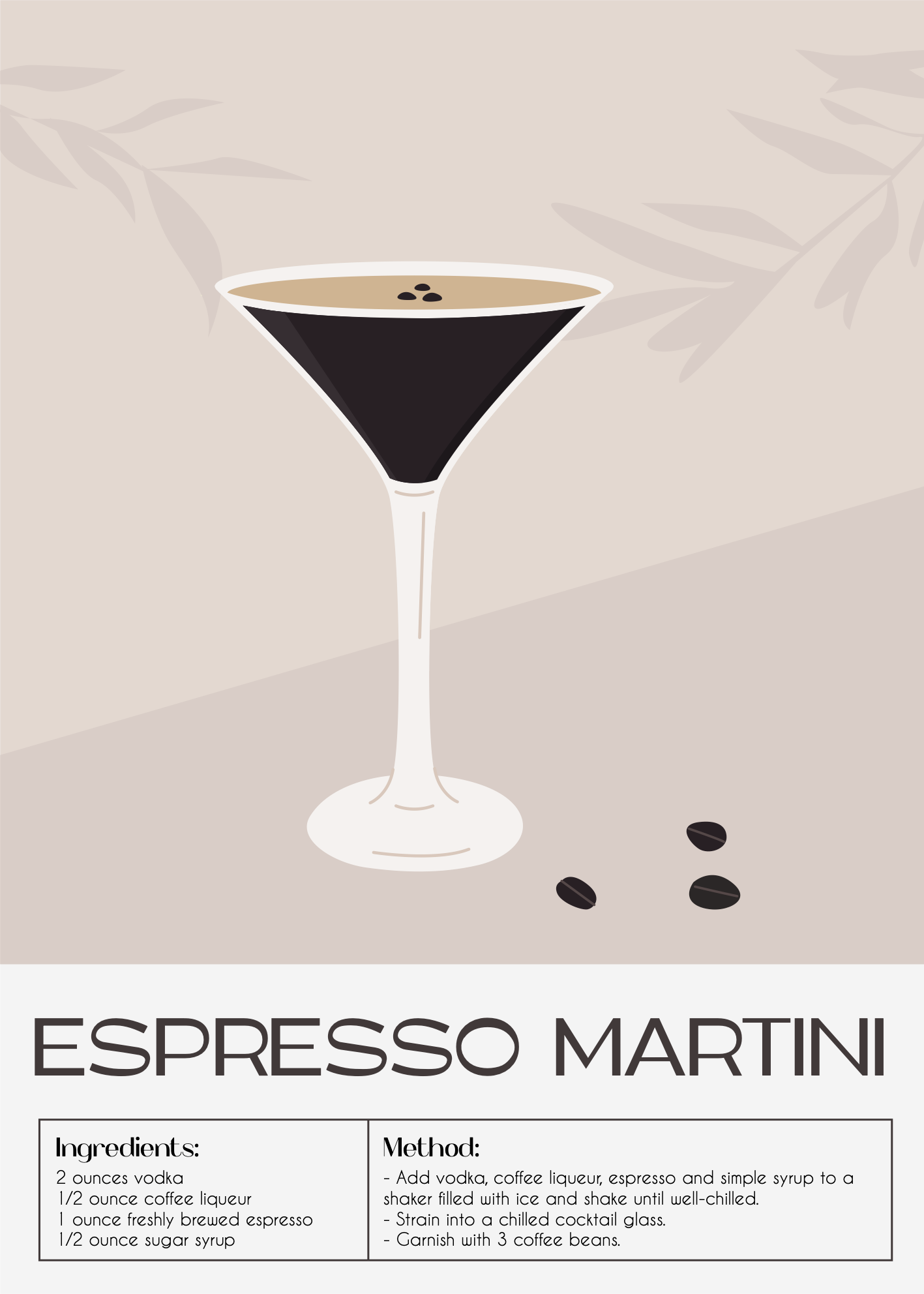 Espresso Martini Kokteyl Tarifi Poster Baskı