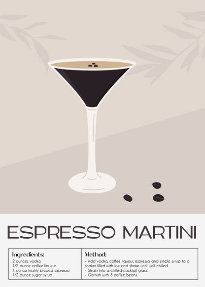 Espresso Martini Kokteyl Tarifi Poster Baskı