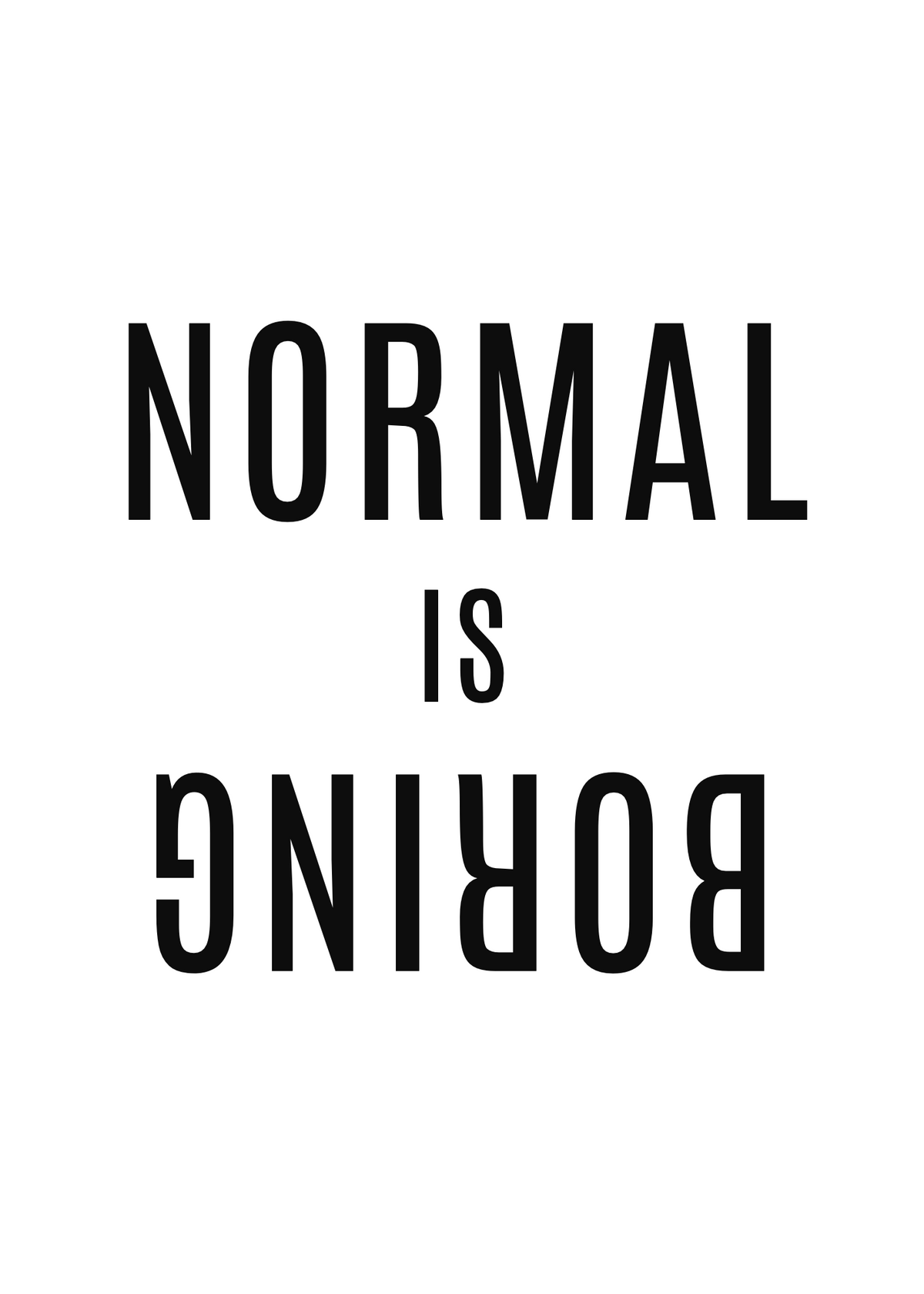 Normal Is Boring Poster Baskı