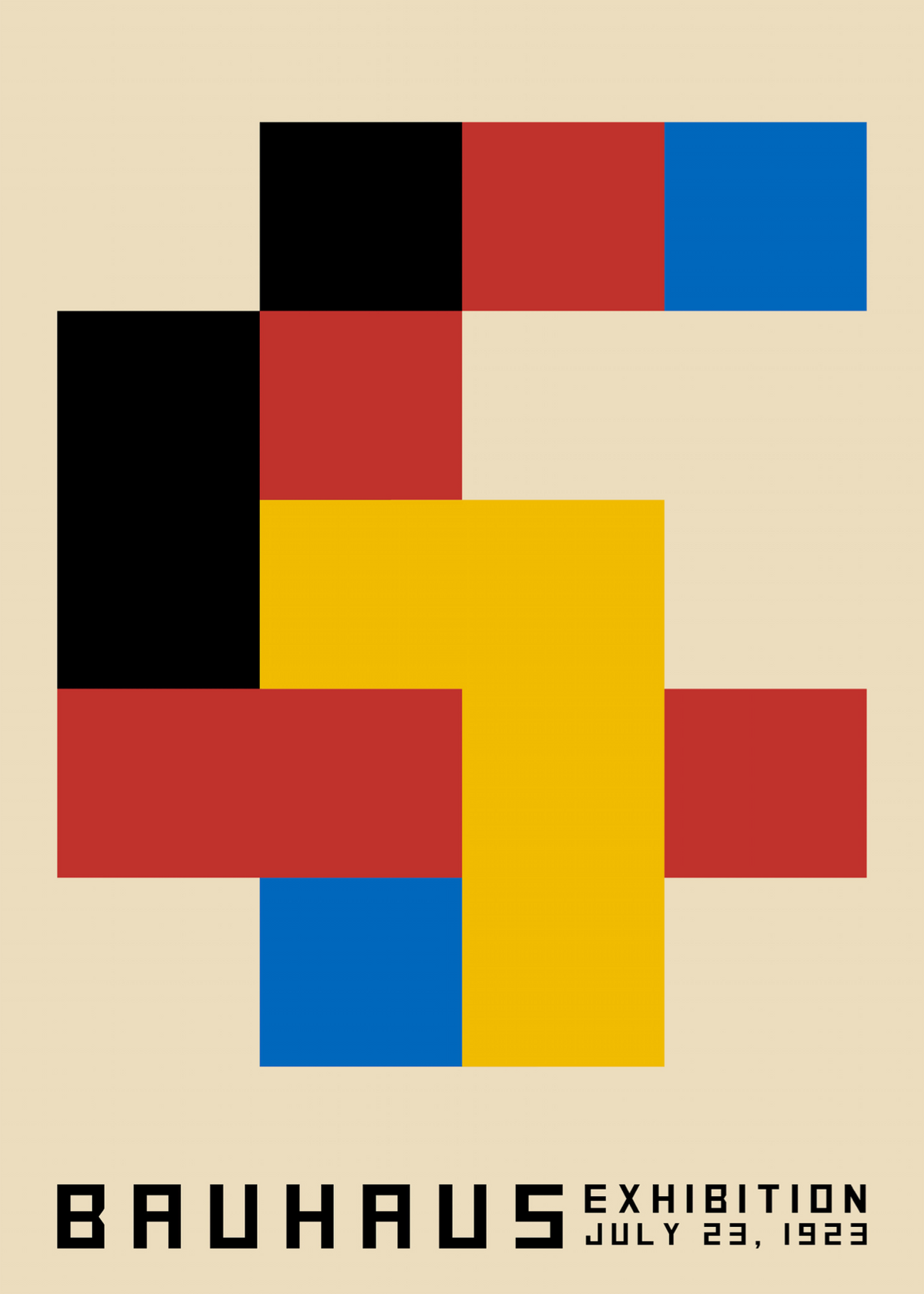 Bauhaus Exhibition – Geometrik Modern Sanat Poster