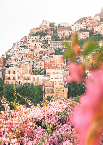 Positano Çiçek Bahçesi Poster Baskı