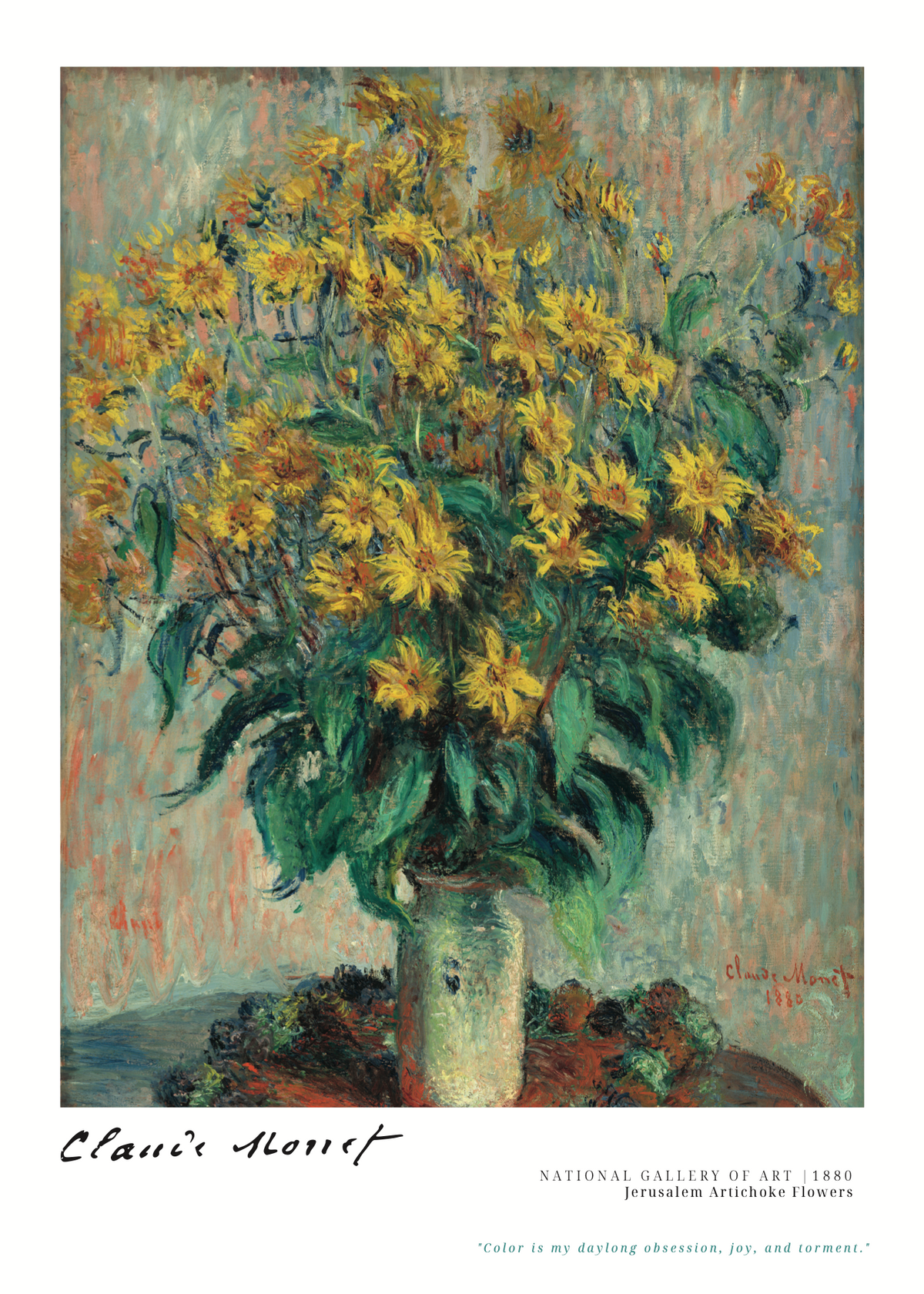 Claude Monet – Jerusalem Artichoke Flowers (1880) Poster