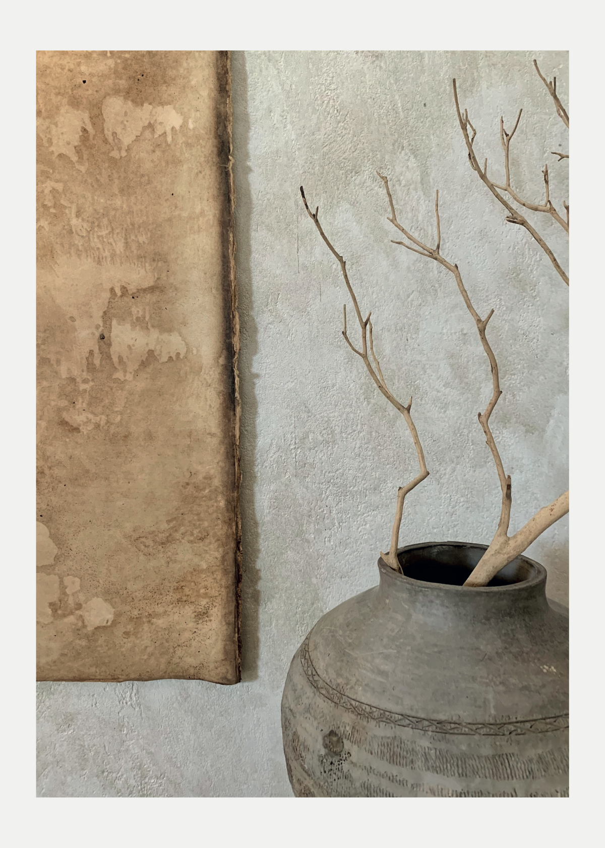 Minimal Vazo ve Dallar Poster Baskı