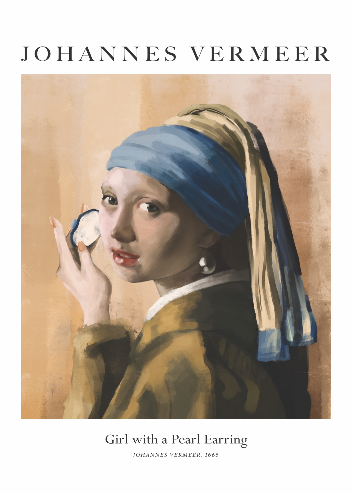 İnci Küpeli Kız Poster – Johannes Vermeer Klasiği
