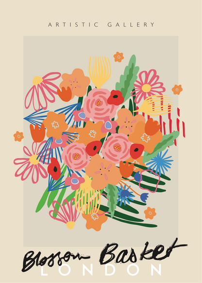 Blossom Basket London Poster Baskı