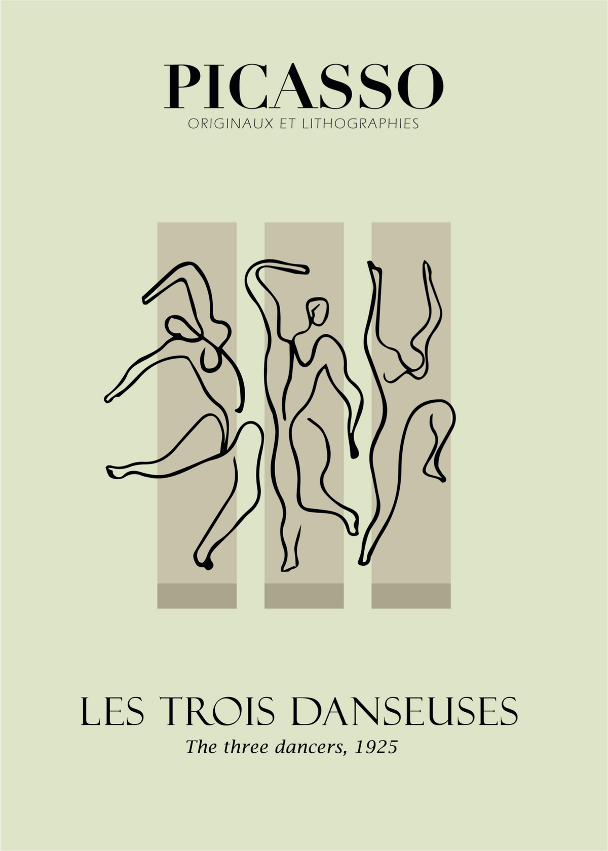 Picasso Üç Dansçı Poster Baskı – Les Trois Danseuses 1925