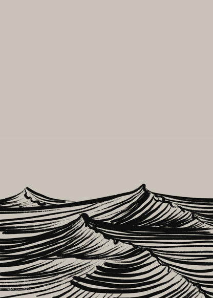 Wave Lines Poster Baskı