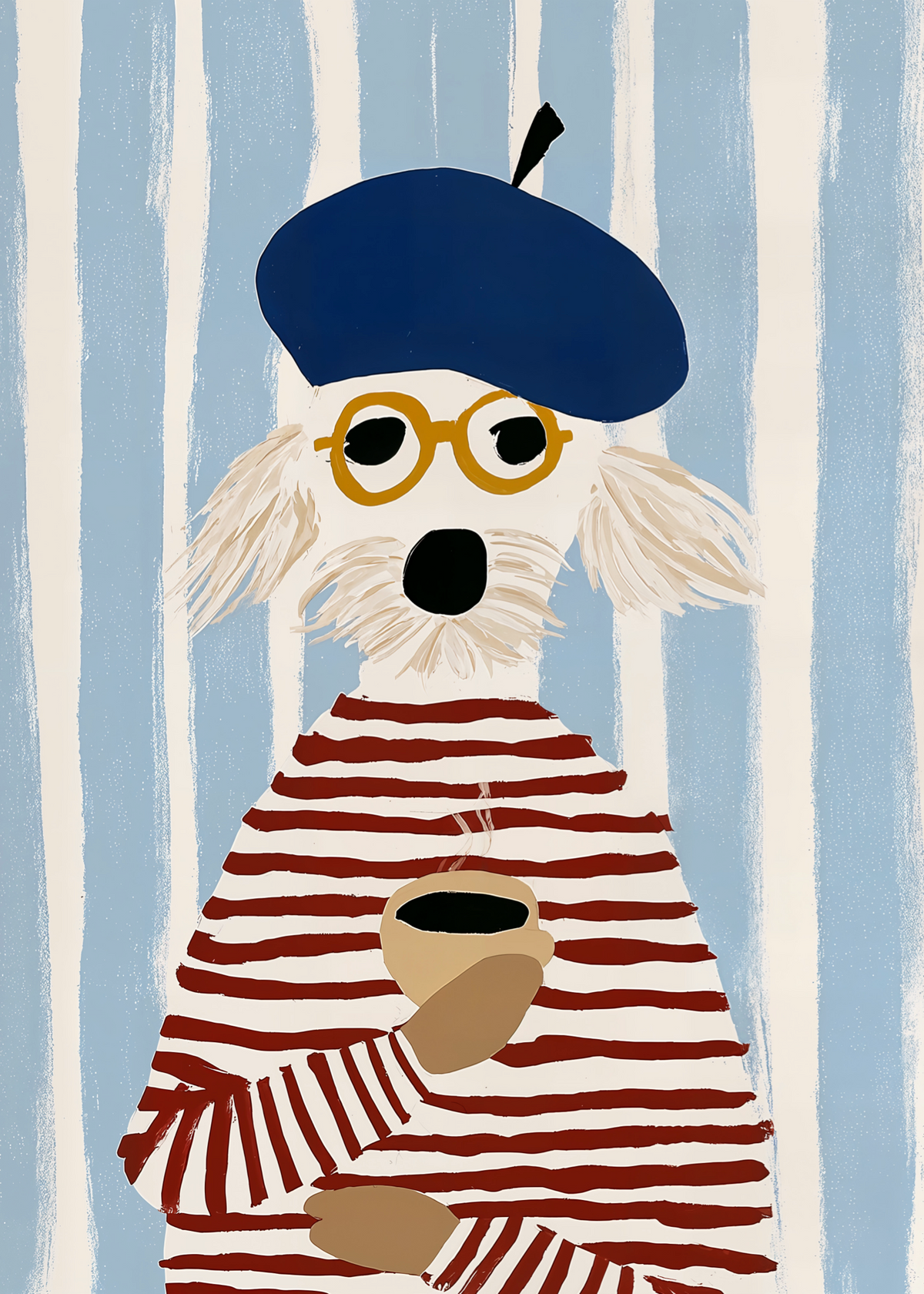 French Pup Poster Baskı