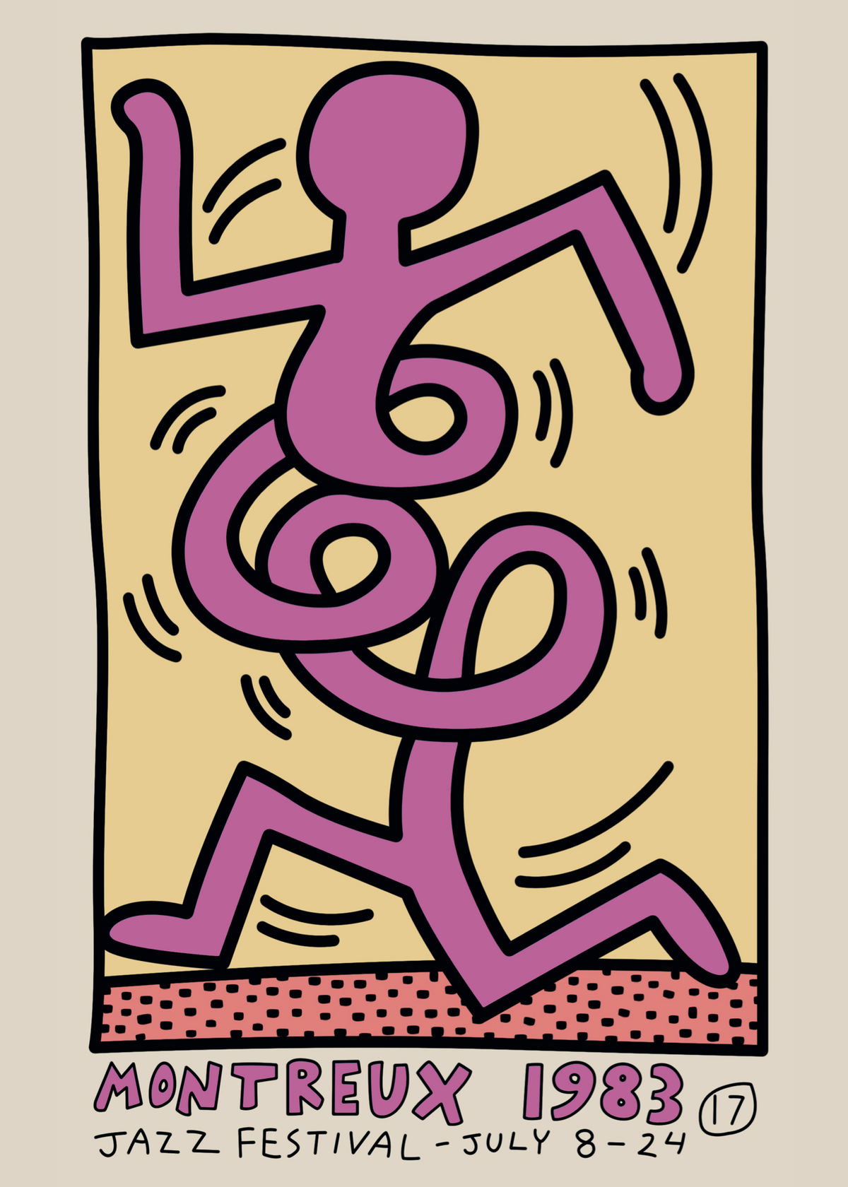 Keith Haring – Montreux Jazz 1983 Poster