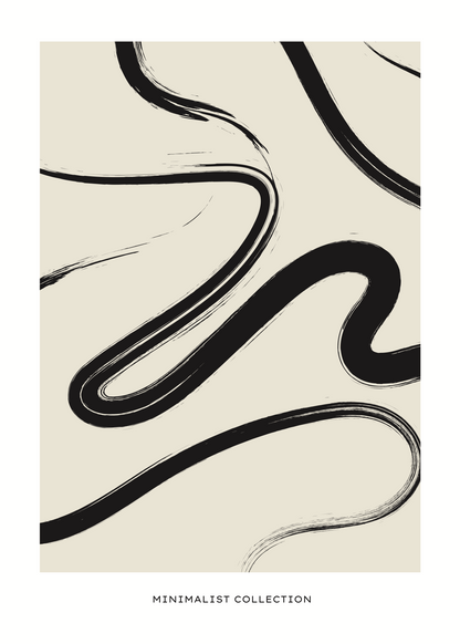 Soyut Fırça Darbeleri Poster Baskı – Minimalist Koleksiyon