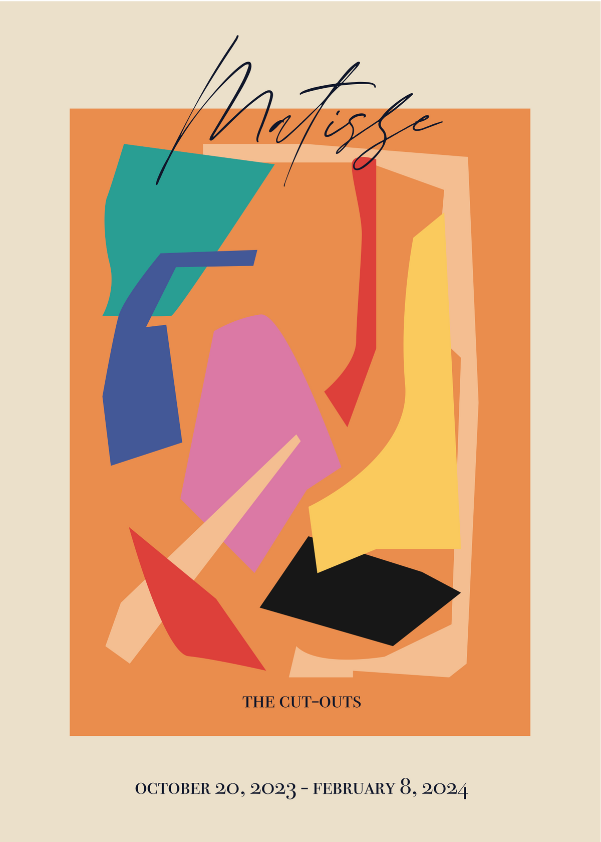 Matisse Cut-Outs Posteri | Soyut Renk Blokları Sanatı