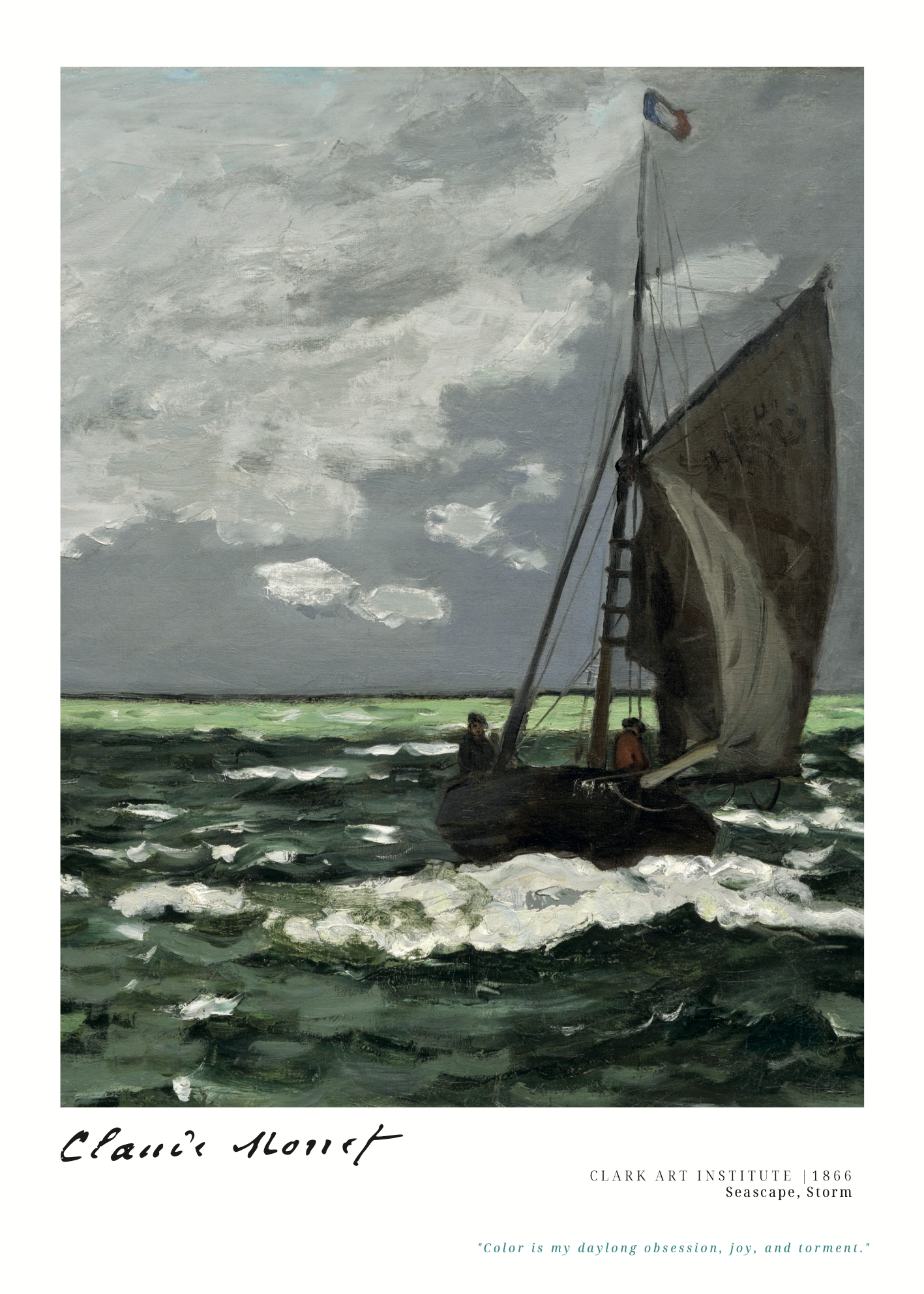 Claude Monet Fırtınada Yelkenli Poster Baskı