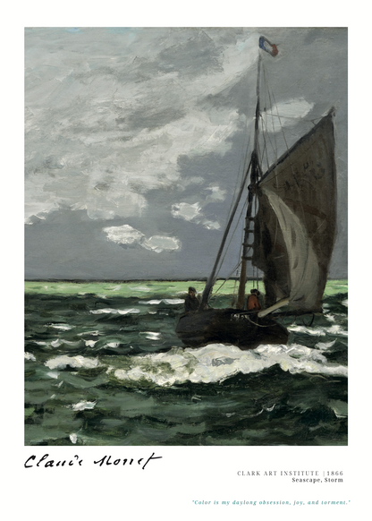 Claude Monet Fırtınada Yelkenli Poster Baskı