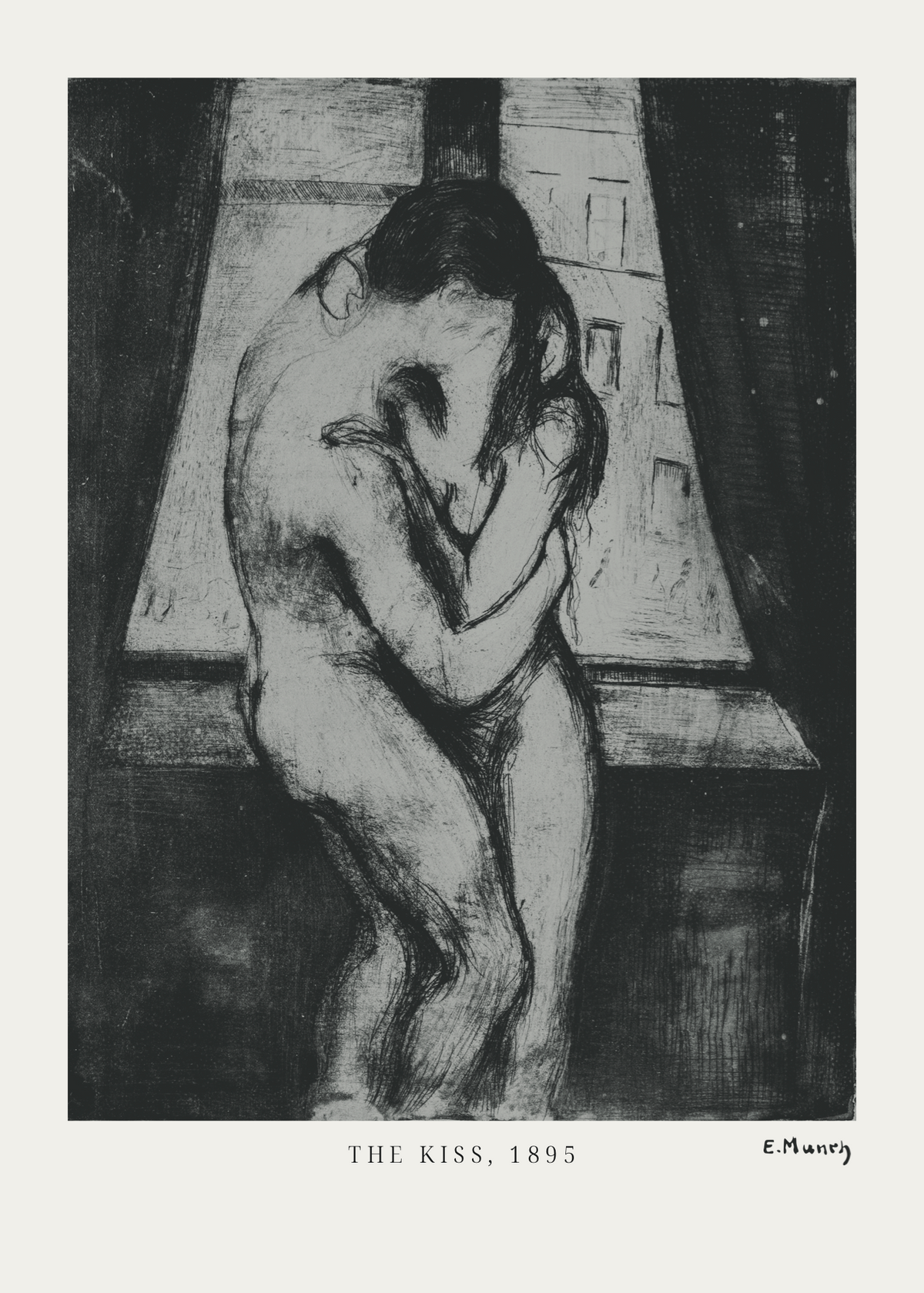 The Kiss 1895 Poster Baskı – Edvard Munch’la Zamansız Bir Aşk