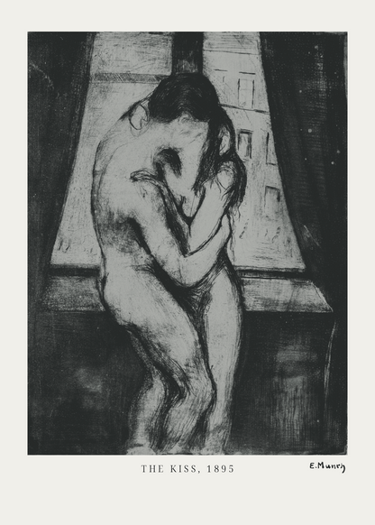 The Kiss 1895 Poster Baskı – Edvard Munch’la Zamansız Bir Aşk