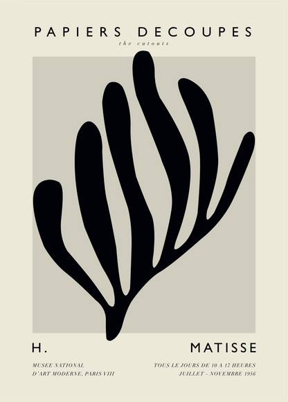 Matisse Yaprak Kesimi Poster Baskı – Cut-Out Minimal Sanat