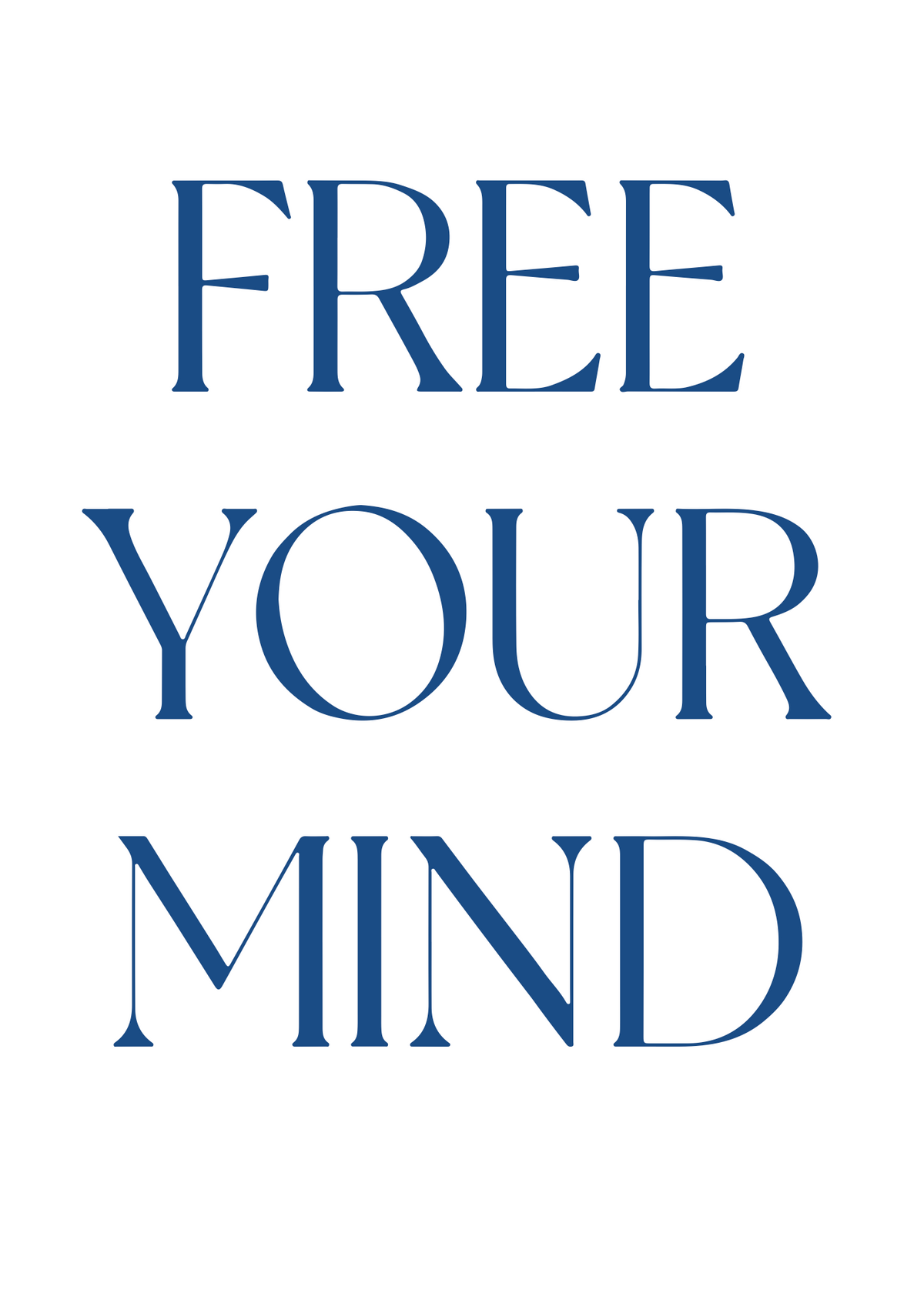 Free Your Mind – Minimalist Tipografik Poster