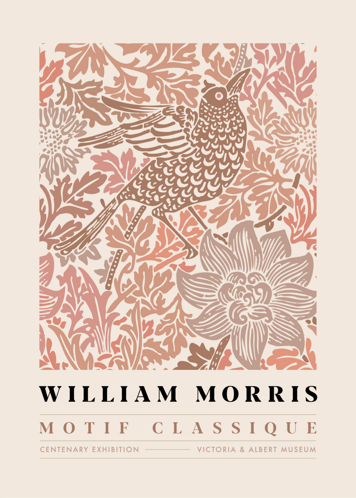 William Morris Kuşlu Floral Poster Baskı