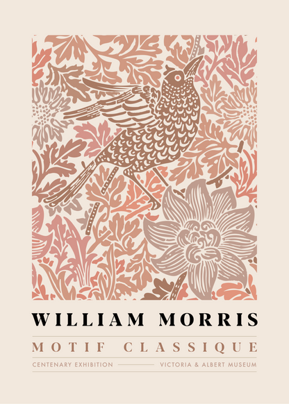 William Morris Kuşlu Floral Poster Baskı