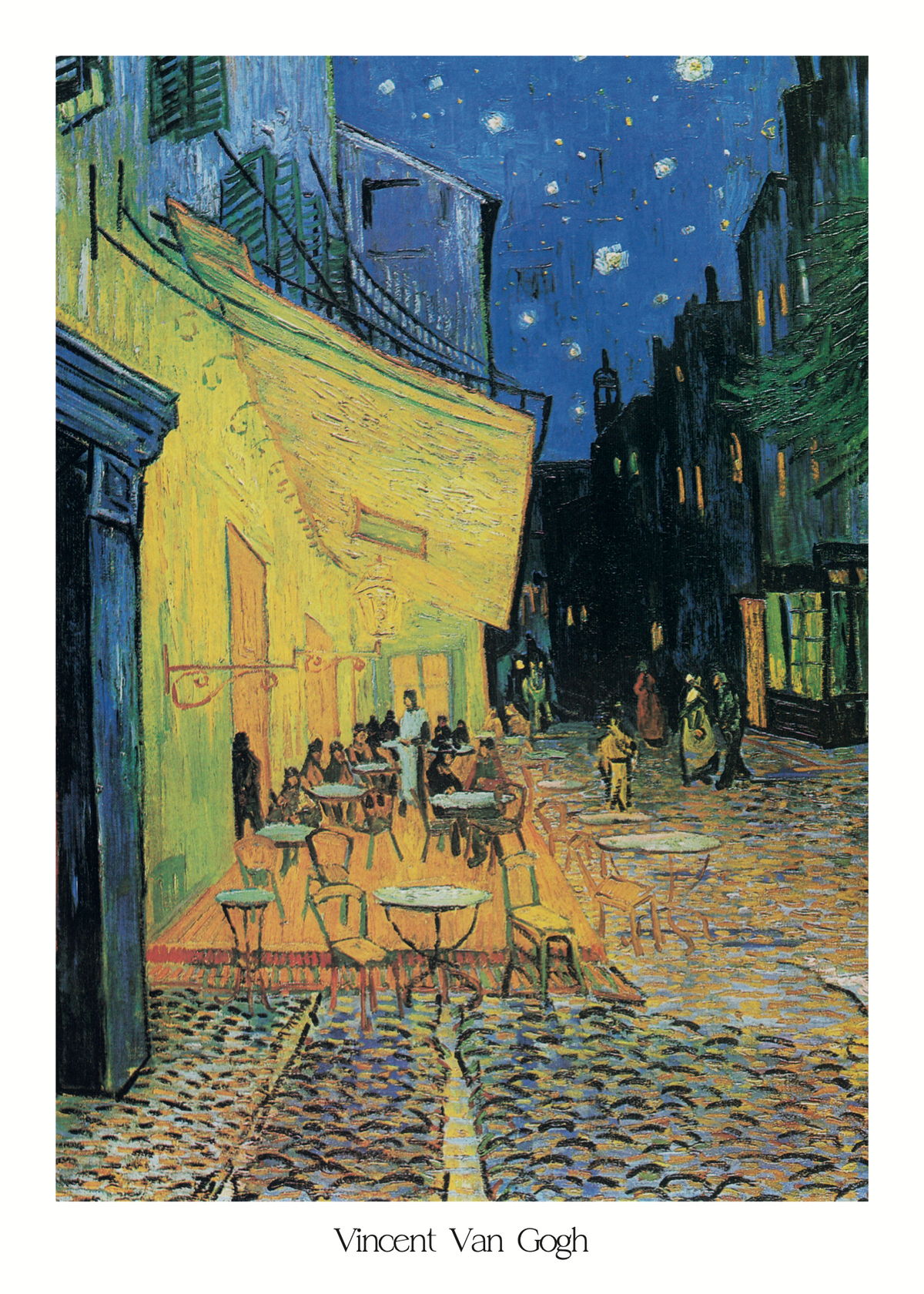 Café Terrace at Night Poster Baskı