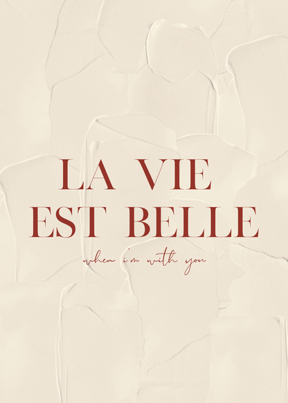 La Vie Est Belle – Tipografi Poster