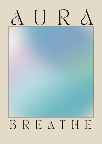 Aura Breathe Poster | Meditatif Renkli Sanat Baskısı