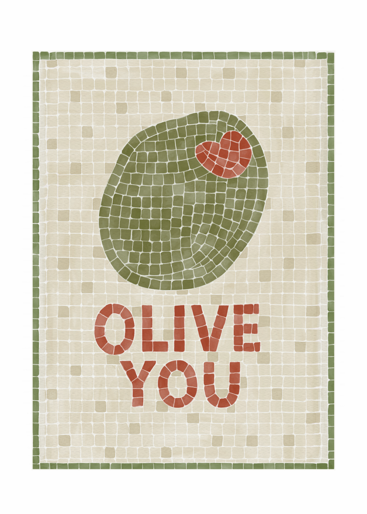 Olive You Poster Baskı