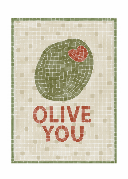 Olive You Poster Baskı