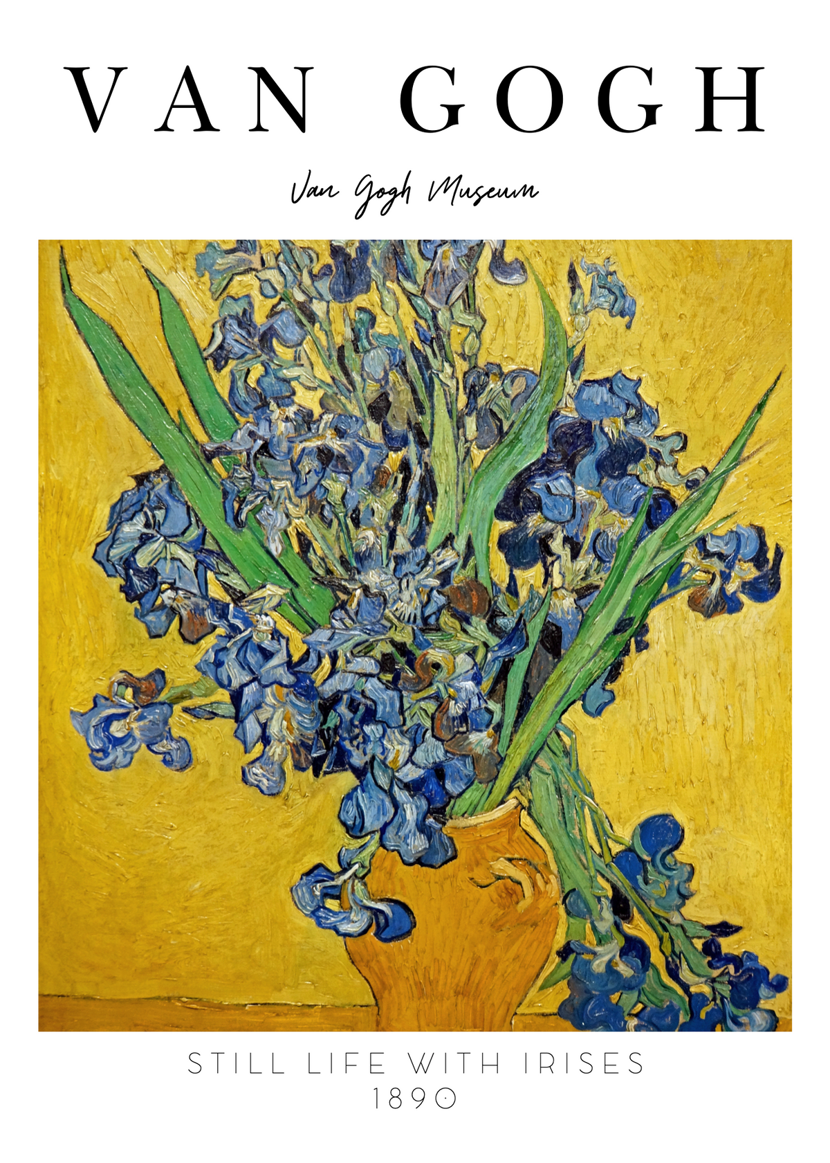 Van Gogh Still Life with Irises Poster Baskı