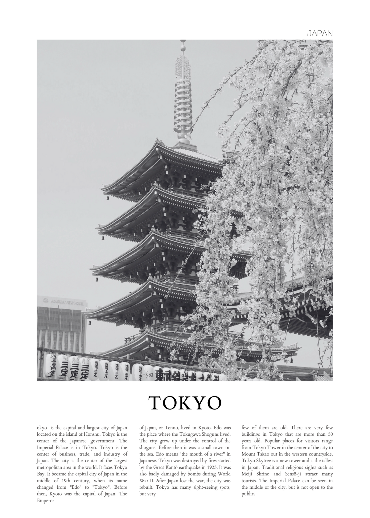 Tokyo – Poster Baskı