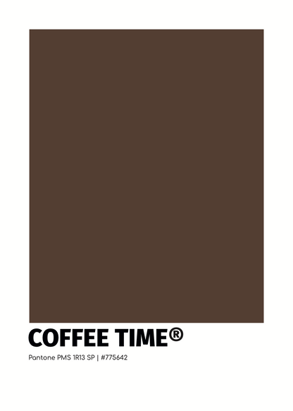Coffee Time Renk Bloklu Poster Baskı