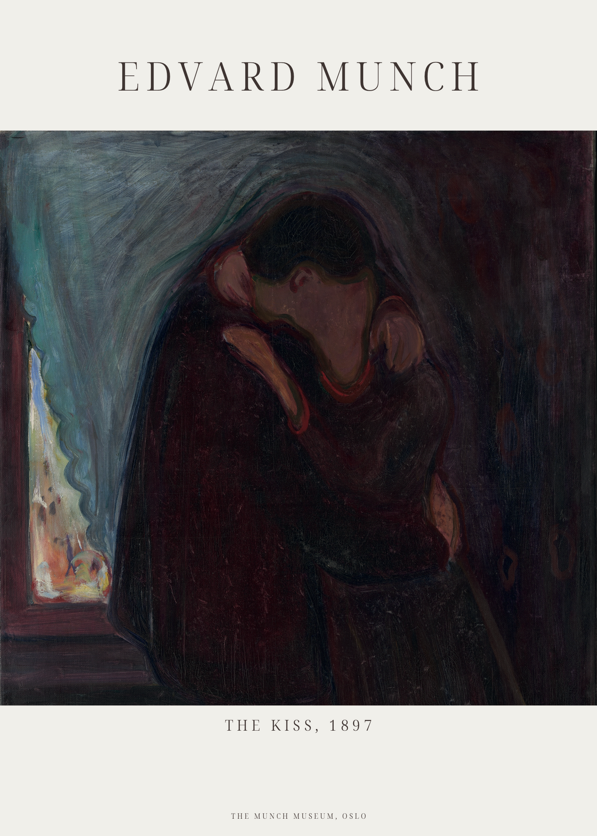 Edvard Munch – The Kiss, 1897 Poster Baskı