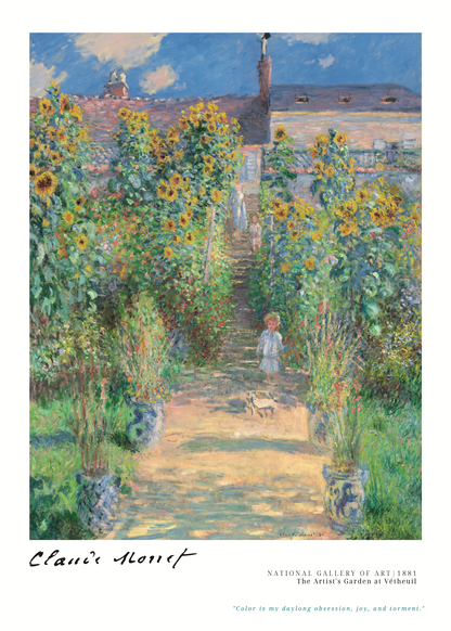 Claude Monet – The Artist’s Garden at Vétheuil Posteri (1881)