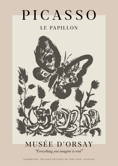 Papillon – Kelebek ve Çiçekler Poster Baskı