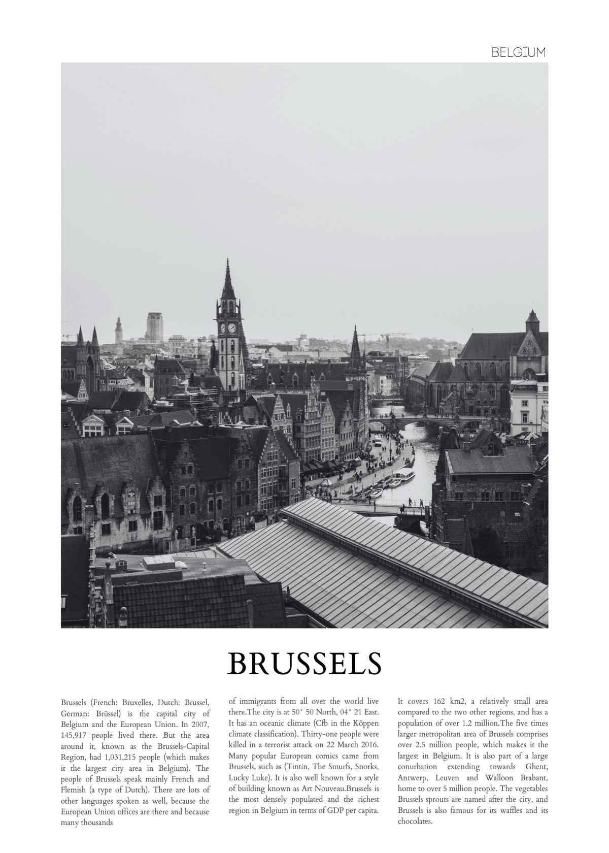 Brussels – Poster Baskı