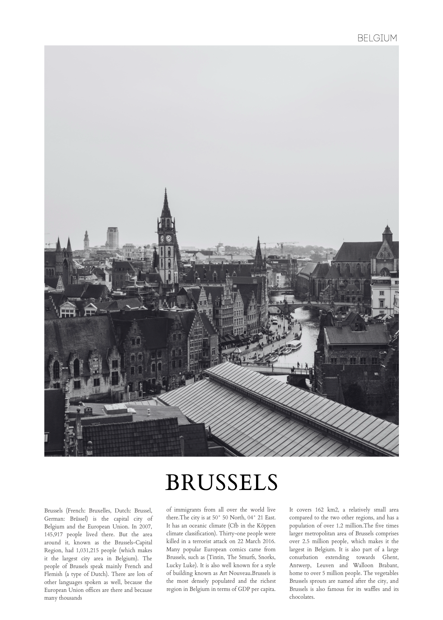 Brussels – Poster Baskı
