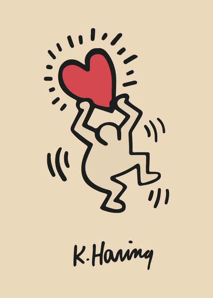 Keith Haring – Heart Figure Poster