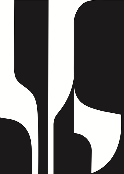 Siyah Beyaz Minimal Geometrik Poster Baskı
