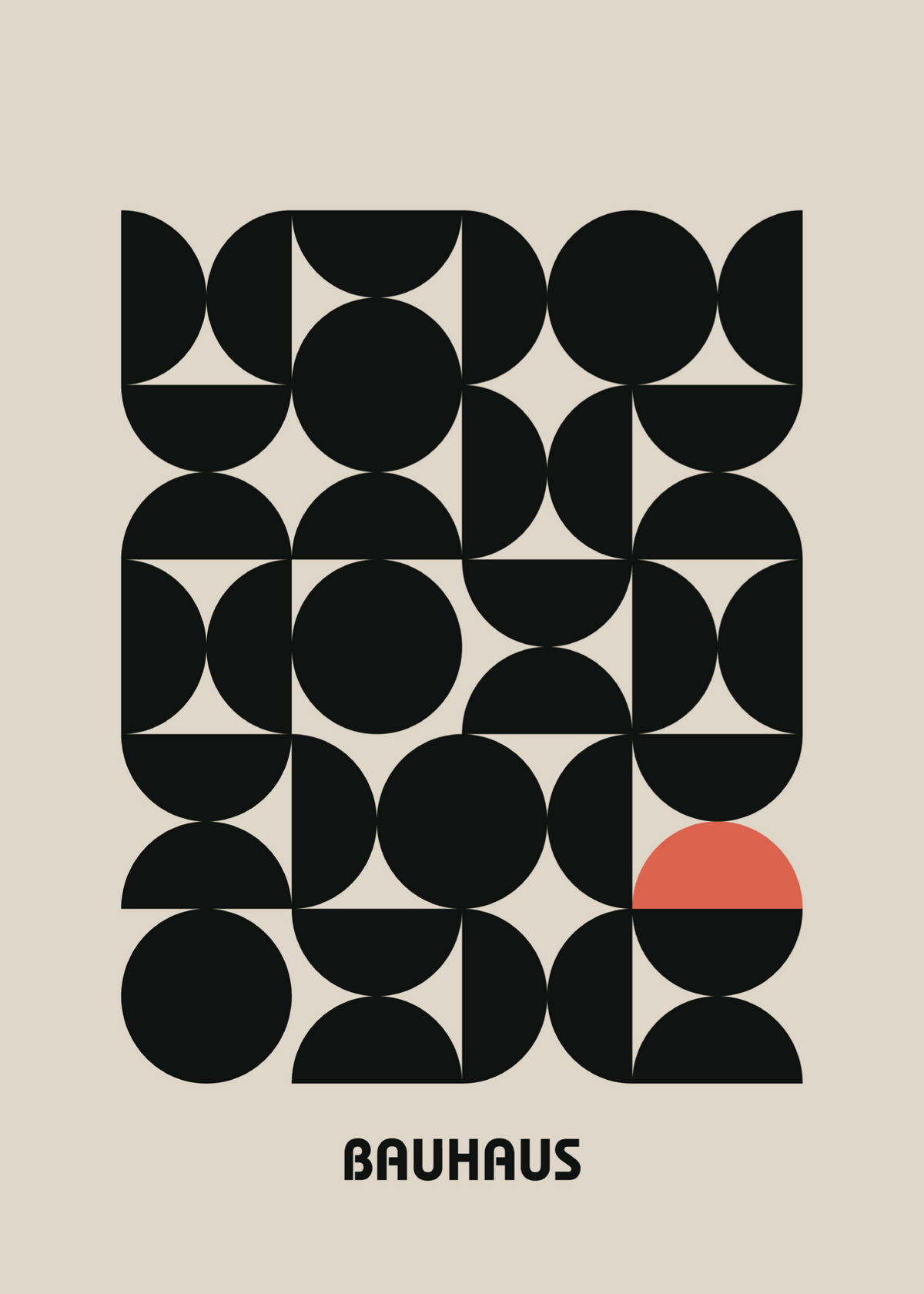 Bauhaus Geometrik Kompozisyon – Modern Sanat Posteri